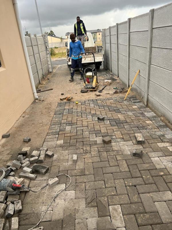 Civil engineering paving project in Blue Downs, Cape Town